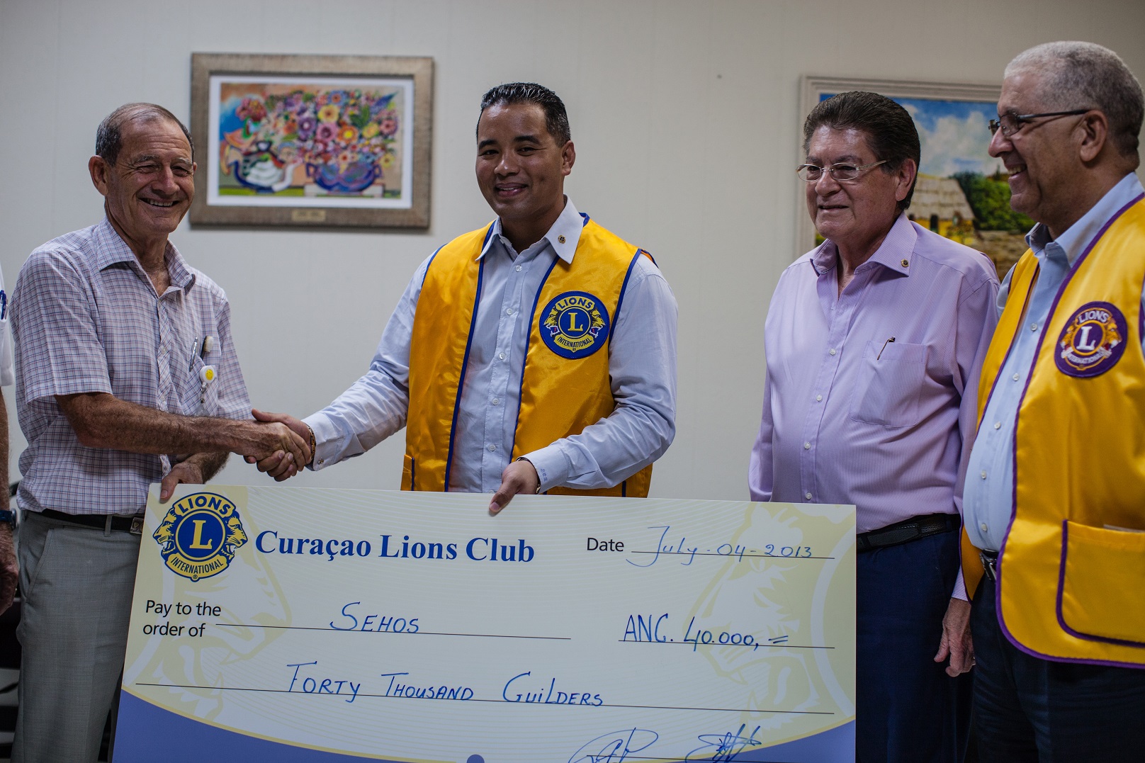 Donashon partikular di Curaçao Lions Club na SEHOS