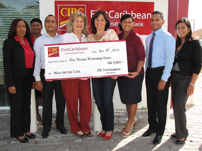 OVER US$100,000 RAISED BY CIBC FIRSTCARIBBEAN FOR ITS SECOND ANNUAL WALK FOR THE CURE