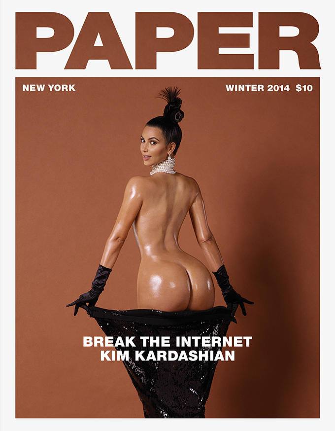 Kim Kardashian Goes Bare Butt for “Paper”