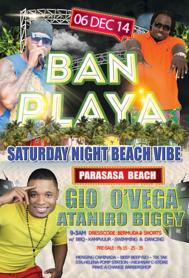 BAN PLAYA ANOCHI…  ku O’VEGA, GIO, ATANIRO i BIGGY for di Aruba.