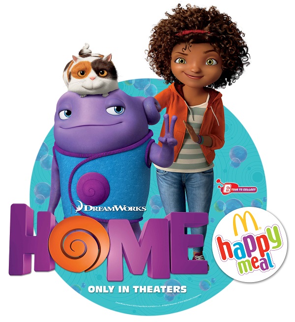 Dreamworks su karikatura nan di e pelíkula di “Home” ta hasi nan debut den McDonald’s su Happy Meal