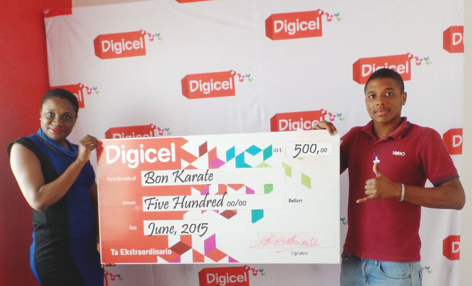 Digicel Boneiru ta deseá Everon Vrutaal  hopi éksito ku su kompetensia na Sürnam