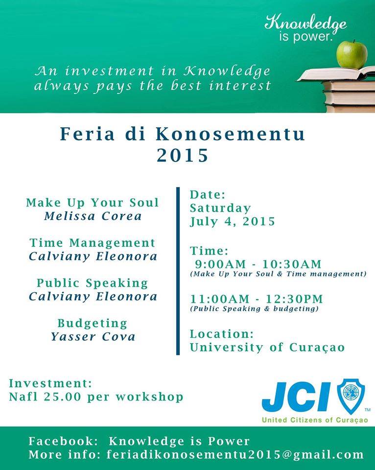 FERIA DI KONOSEMENTU 2015 Organisá pa JCI UC