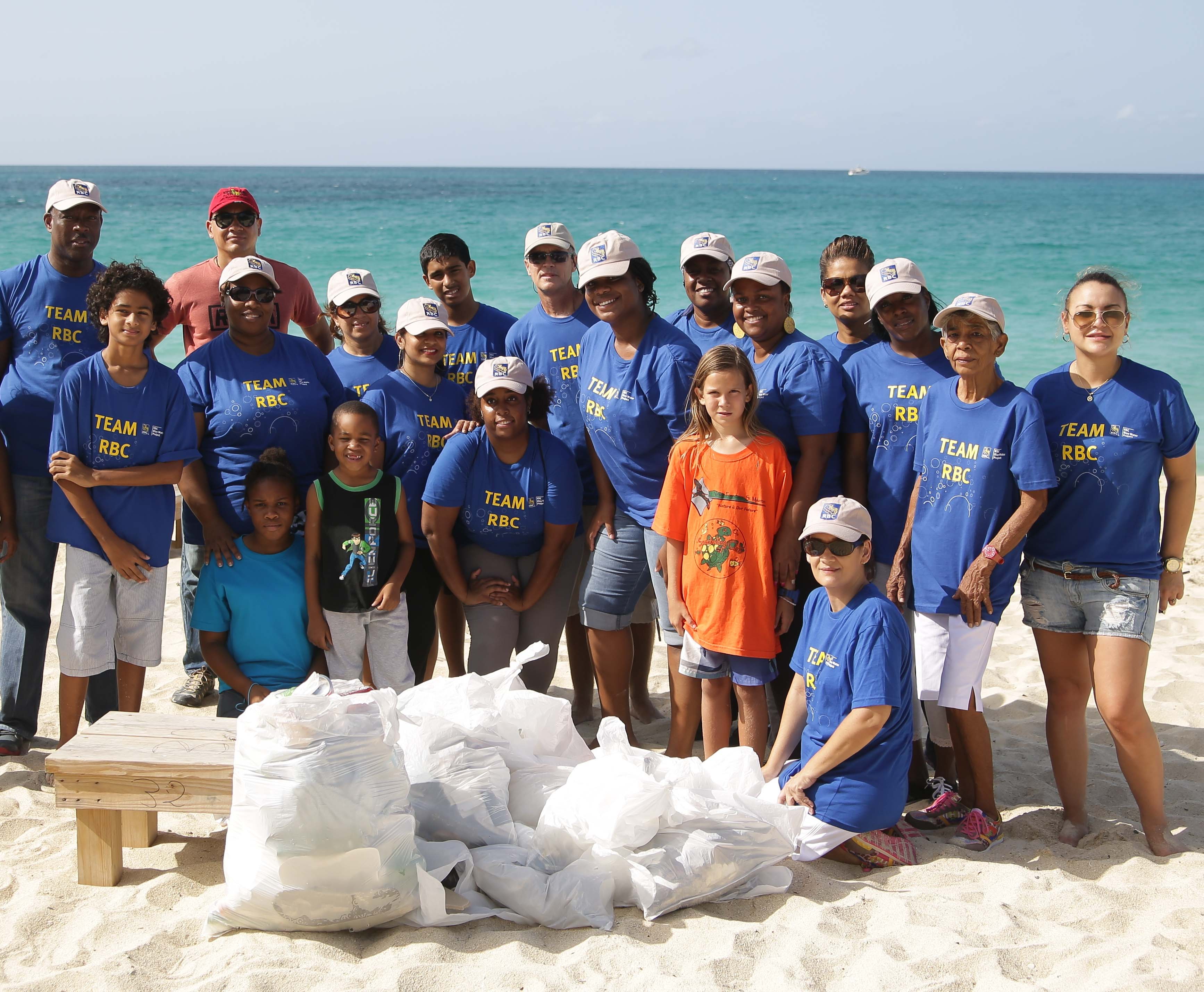 RBC Blue Water Project: Volunteers clean up Simpson Bay Beach  in support of the turtle nesting season