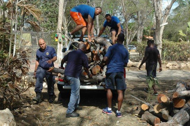 Tremendo trabou boluntario a keda hasi na Curaçao Zoo dor di Brantwer, Kuerpo Polisial Kòrsou, VKC i èks alumnonan di Sint Fransiscus College