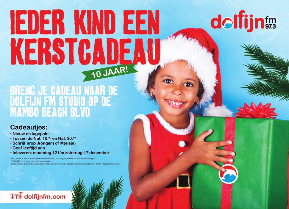 Tiende editie Ieder Kind Een Kerstcadeau Dolfijn FM roept luisteraars op om cadeaus te doneren