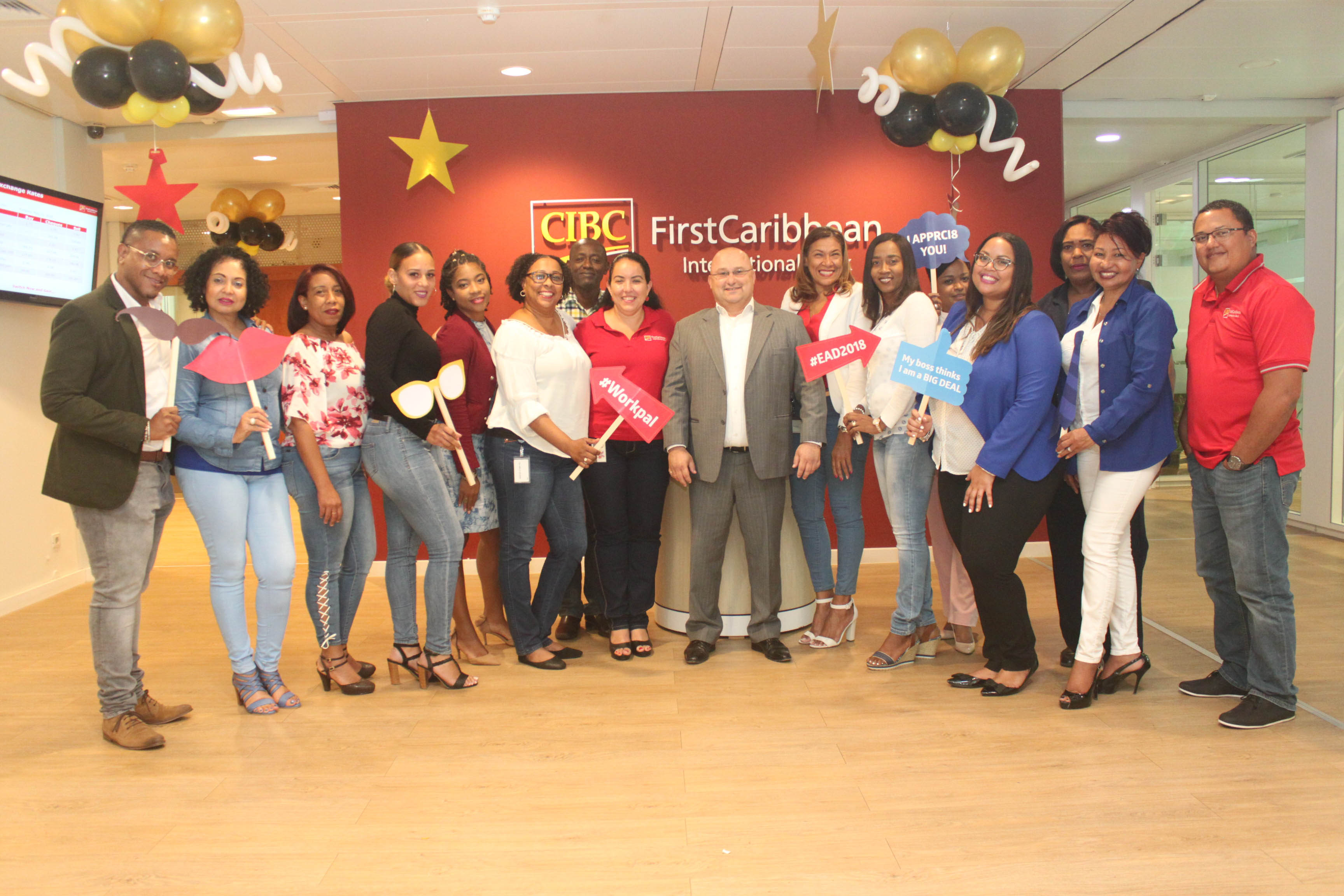 CIBC FIRSTCARIBBEAN INTERNATIONAL BANK A BRINDA KU SU EMPLEADONAN RIBA DIA DI APRESIO NA EMPLEADONAN 2018