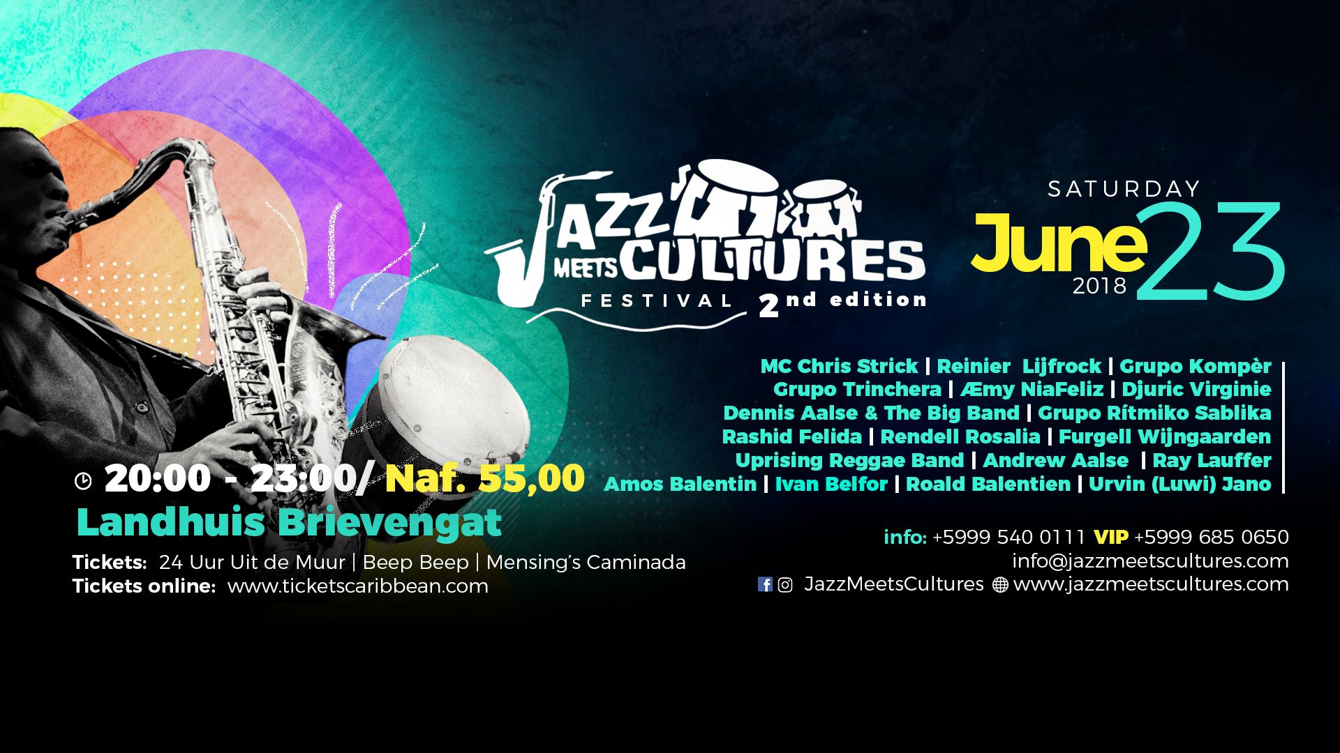 Curaçao Jazz Meets Cultures ku kampaña pa gana karchi di entrada